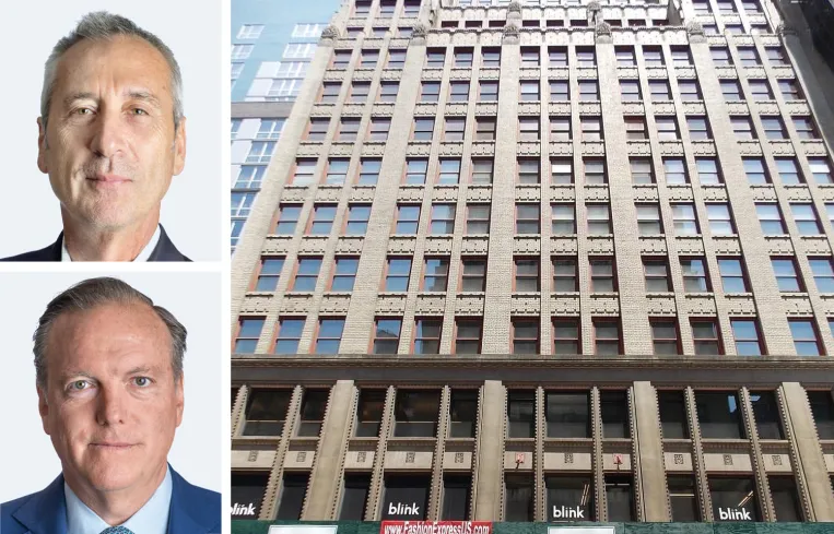 VanBarton Group founders Gary Tischler (top) and Richard Coles (bottom), and 31 Penn Plaza.
