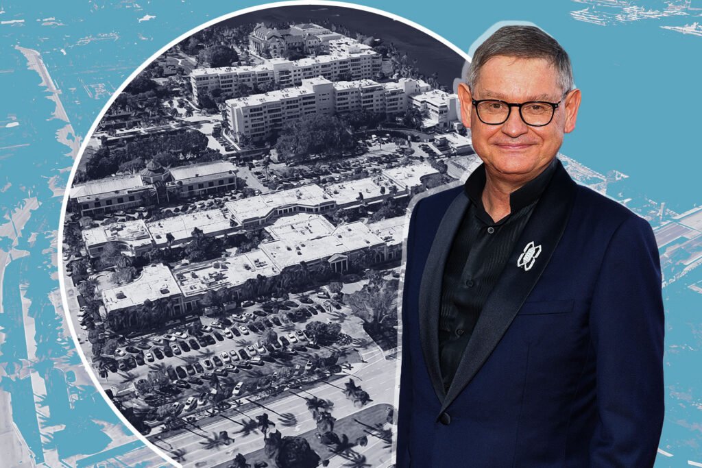 Cartier's Cyrille Vigneron and the Royal Poinciana Plaza at 70 Royal Poinciana Plaza in Palm Beach (Getty, Google Maps).