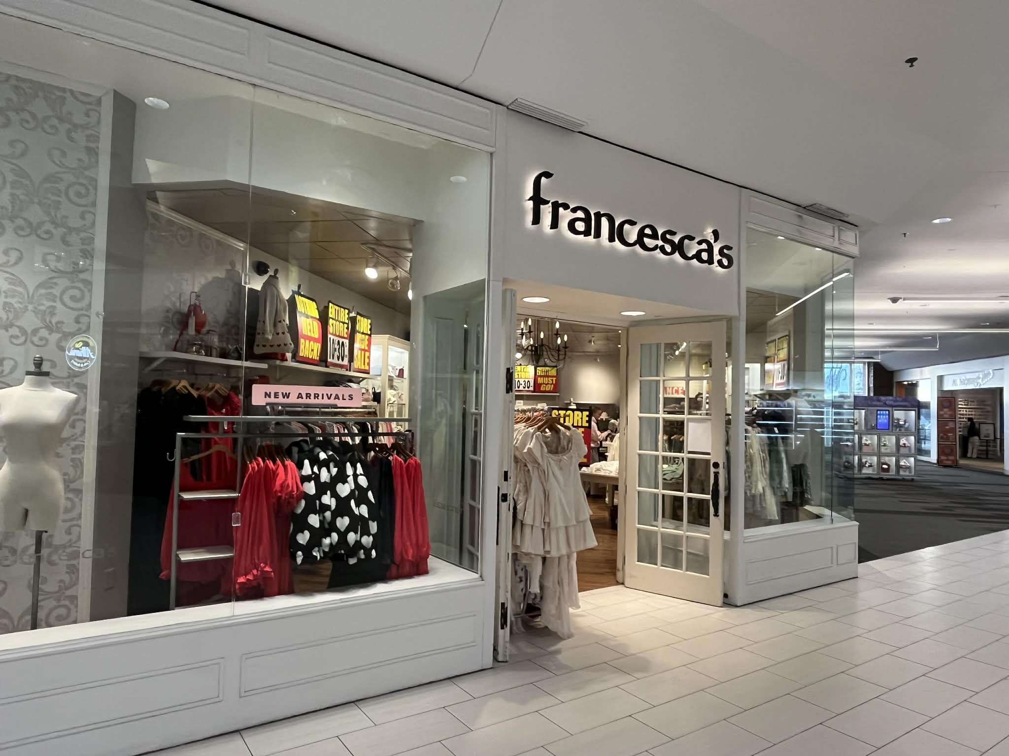 Francesca's, a U.S. women's fashion and accessory retail chain, is reportedly closing all its stores as it seeks to liquidate the business. (Linda Moss/CoStar).